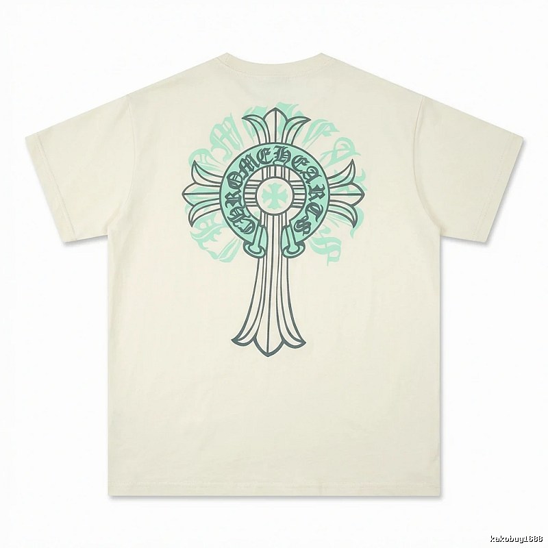 Chrome Hearts retro-style beige T-shirt