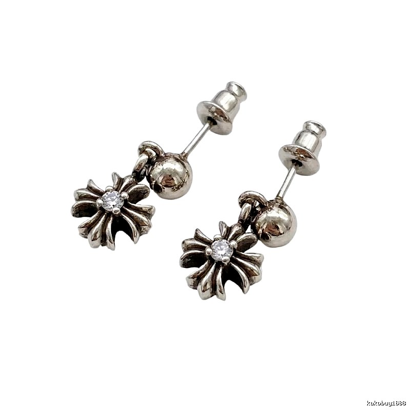 Chrome Hearts silver jewelry trendy and cool style stud earrings