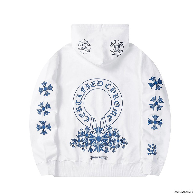 Chrome Hearts Sport Cross graphic hoodie Black Blue Cross for Collection Drops