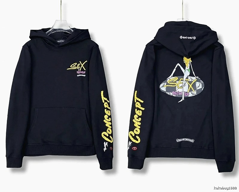 Chrome Hearts trendy and cool black hoodie