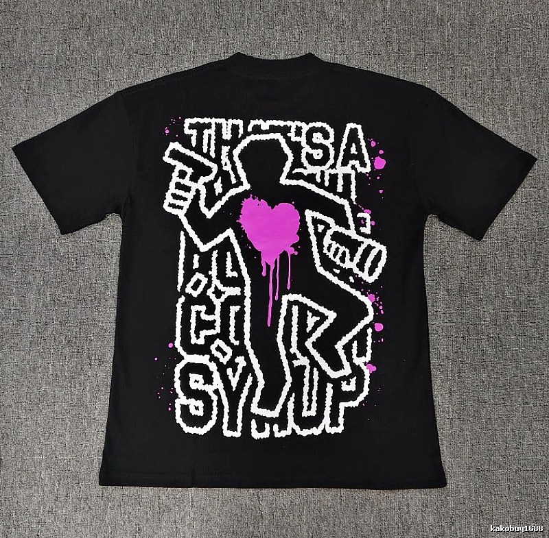 CLOT Heart Graffiti Street Style Black Short-sleeve T-shirt