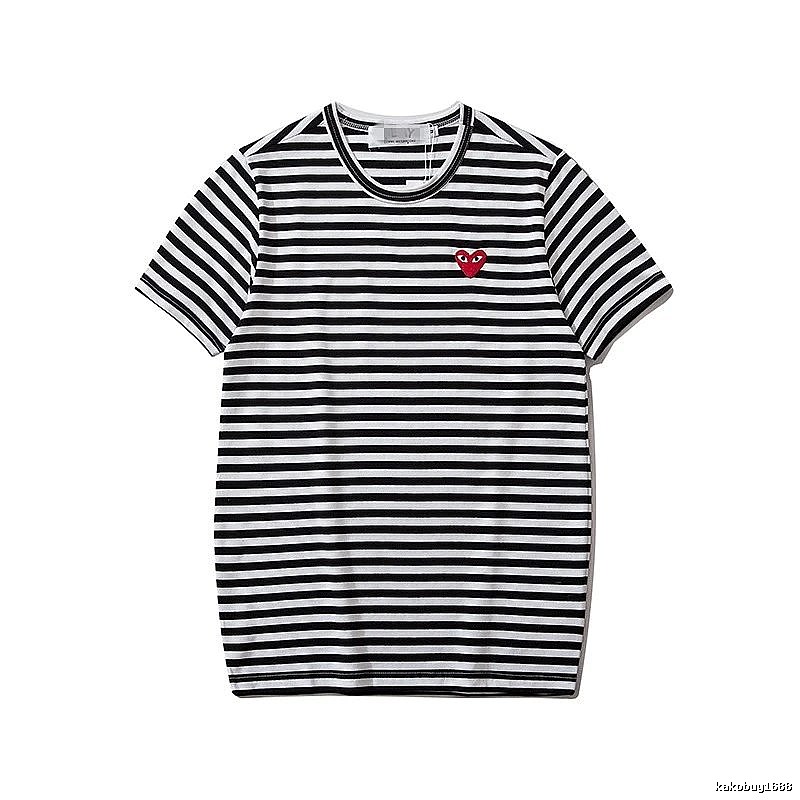 Comme des Garcons PLAY 2021-94 Black Style 2194 Heart Logo T-Shirt Fan Wear