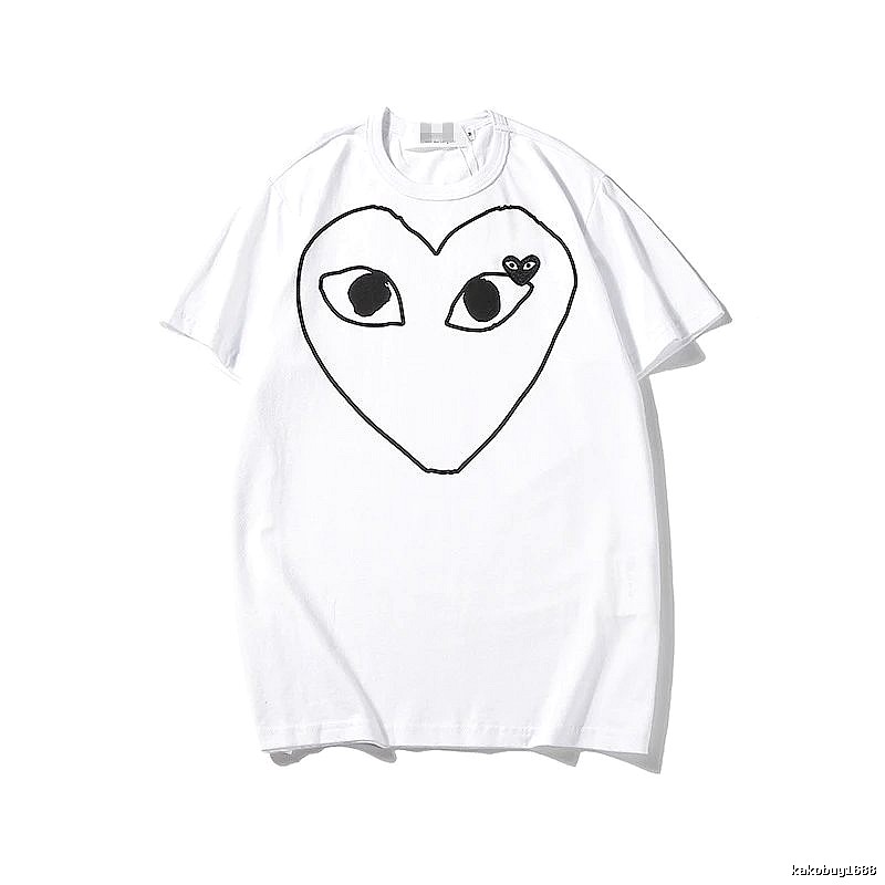 Comme des Garcons PLAY 2023-13 Black Style 2313 Heart Logo T-Shirt Bold Graphic