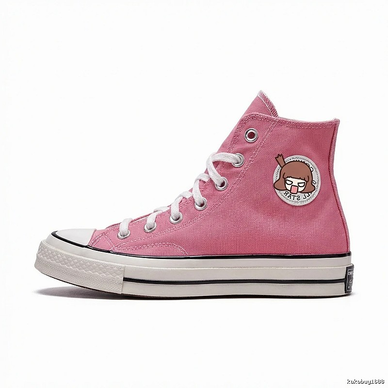 Converse cartoon-style pink high-top shoes