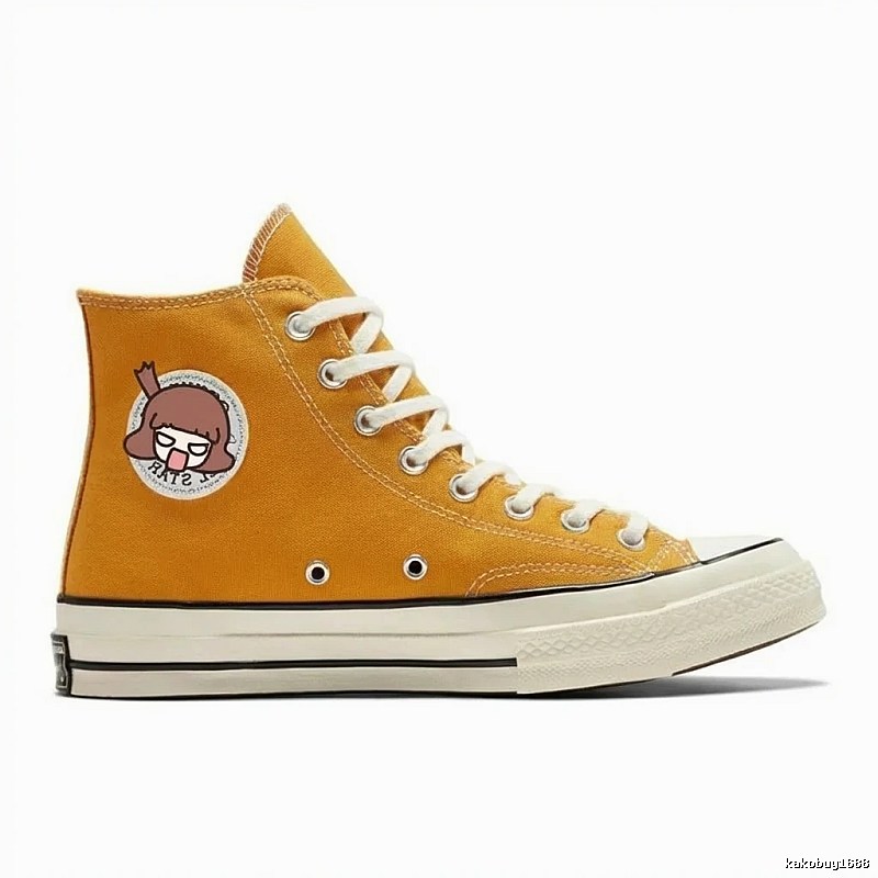 Converse trendy cartoon orange high-top shoes