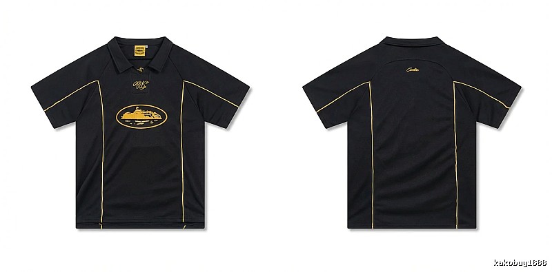 Corteiz Black Gold Sporty Short-sleeve
