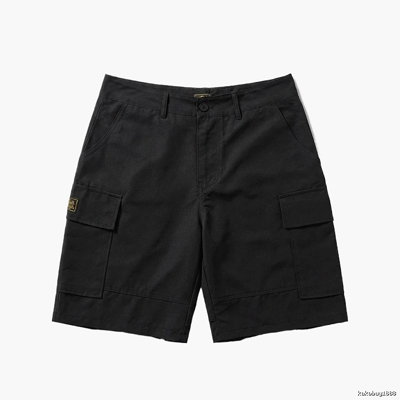 Corteiz Black Workwear-Style Shorts