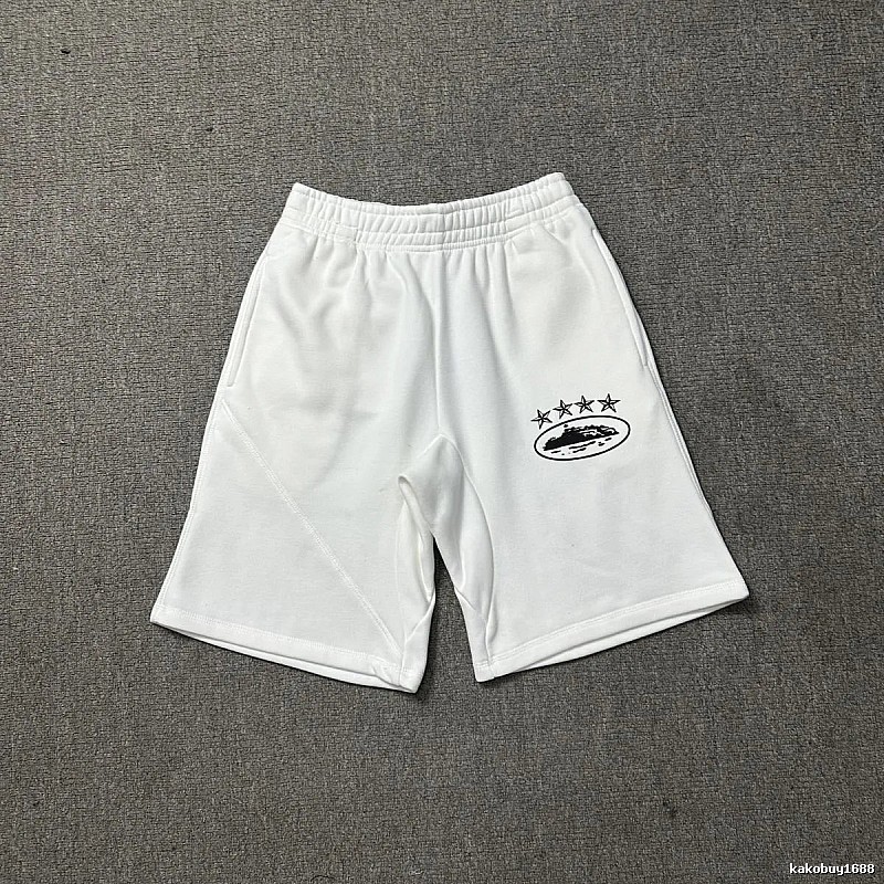 Corteiz Five-Star Trend Brand White Shorts