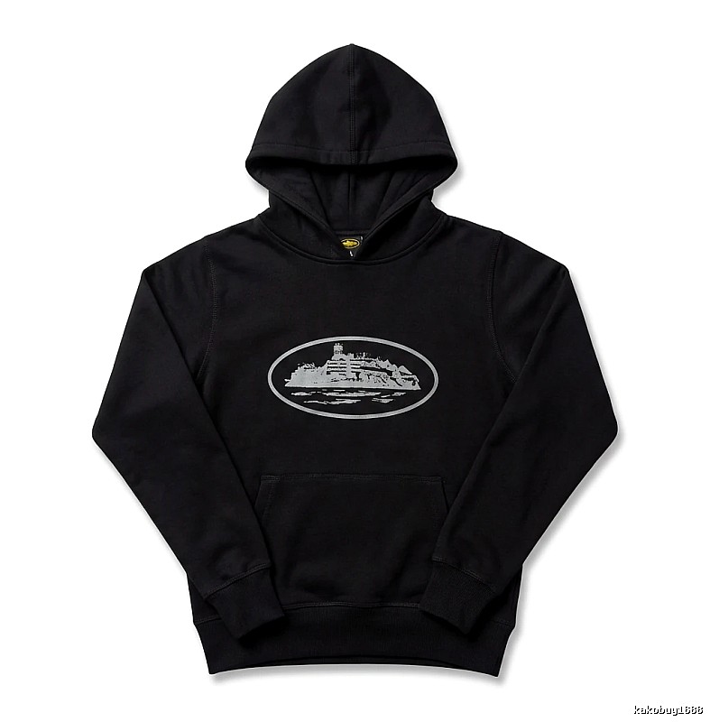 Corteiz Island Logo Minimalist Style Black Sweatshirt