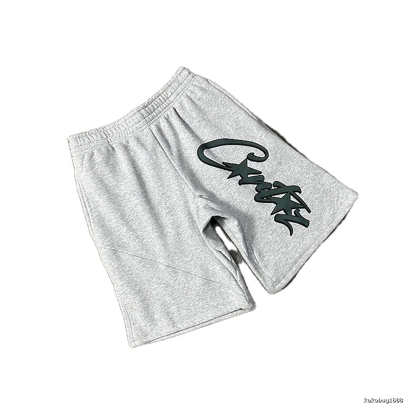 Corteiz letter-style grey shorts