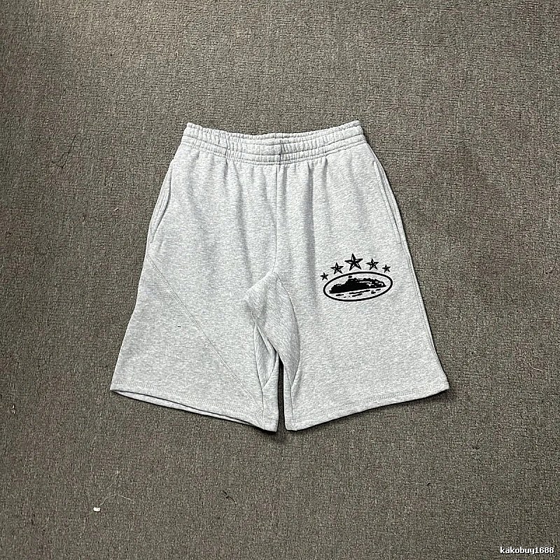 Corteiz minimalist light gray shorts