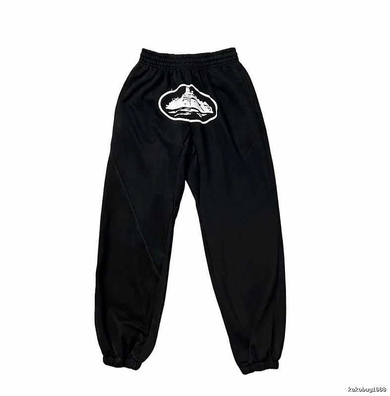 Corteiz Printed Casual Black Pants