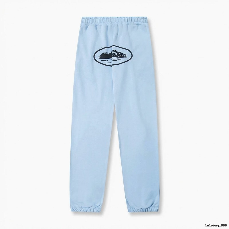 Corteiz Printed Casual Light Blue Pants