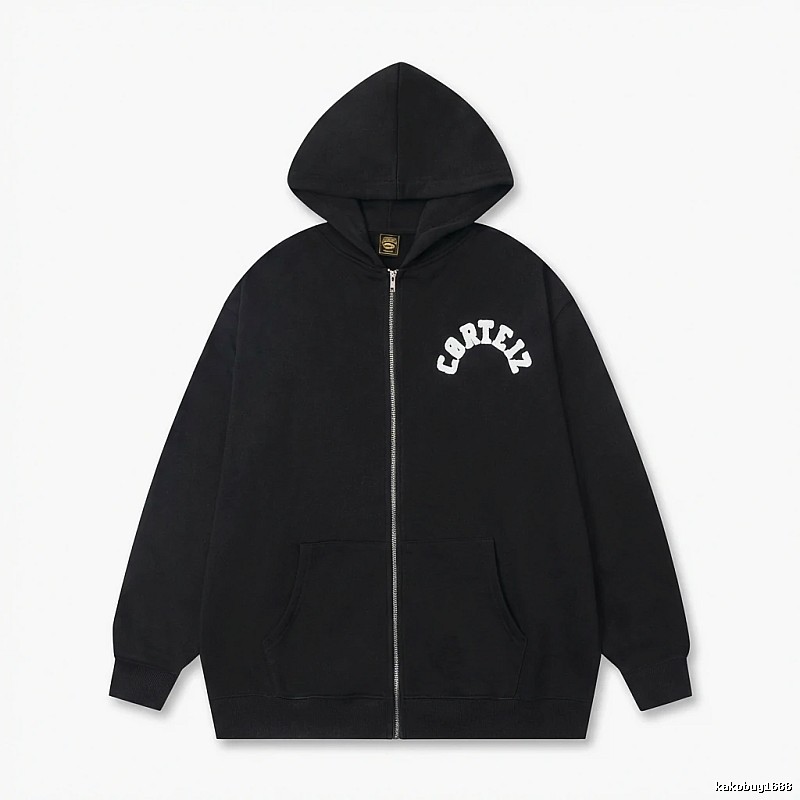 Corteiz street-style black hoodie