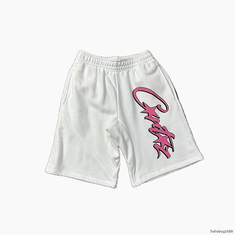 Corteiz trendy and cool style white shorts