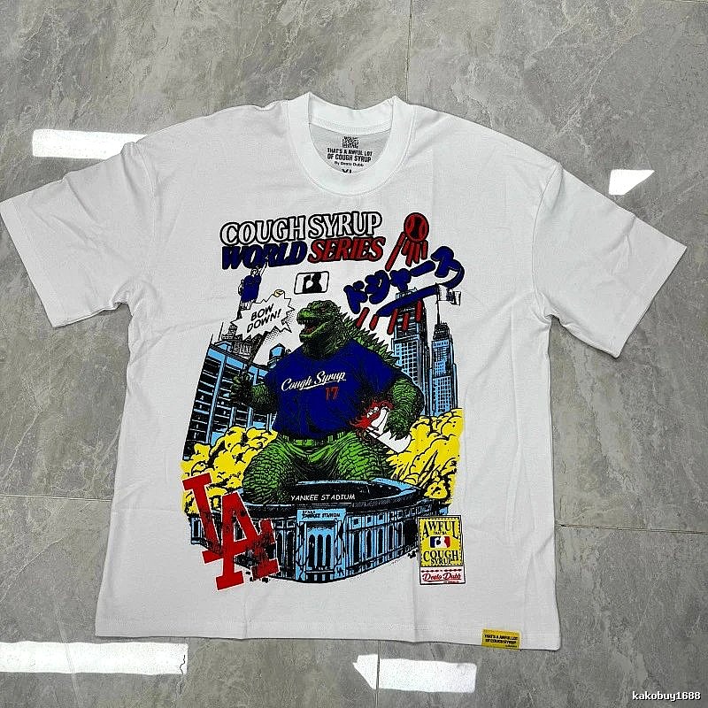 Cough Syrup Godzilla Vintage Style White T-Shirt