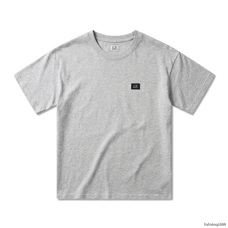 C.P. Trendy Brand Simple Style Light Gray T-shirt