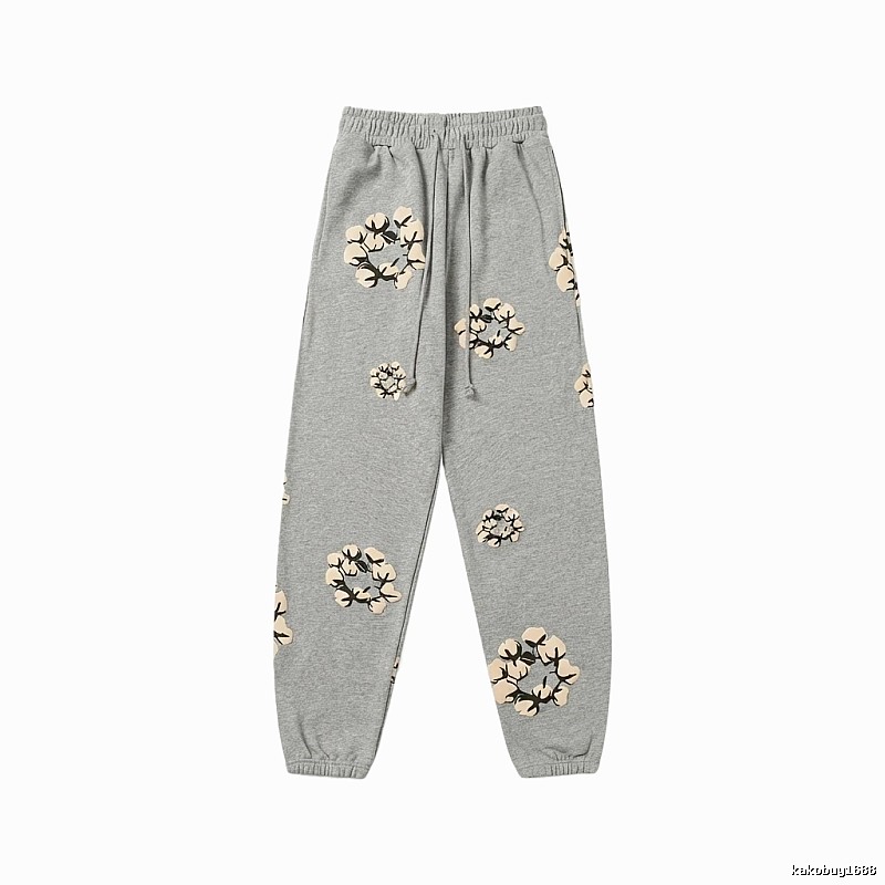DENIM TEARS Floral Casual Grey Sweatpants