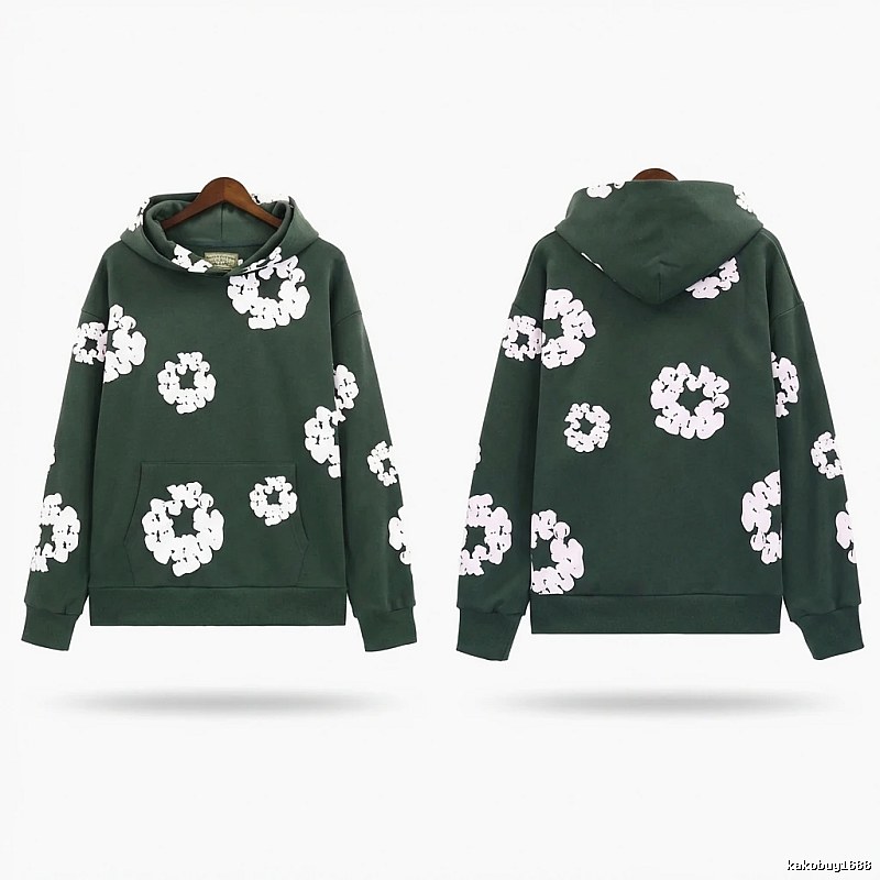 DENIM TEARS Floral Print Dark Green Sweatshirt