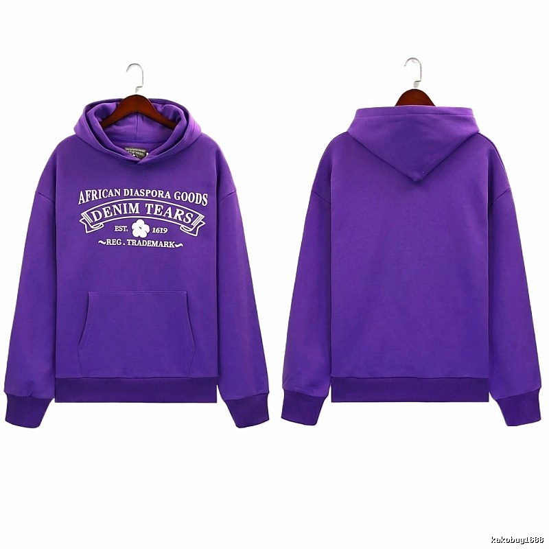 DENIM TEARS retro purple sweatshirt