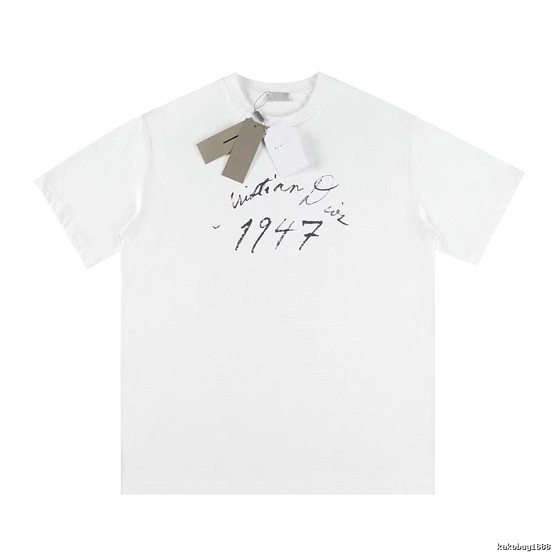 Dior 1947 Collection Minimalist Style White T-Shirt