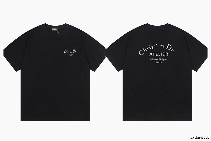 Dior Atelier Minimalist Style Black Short-sleeve T-shirt