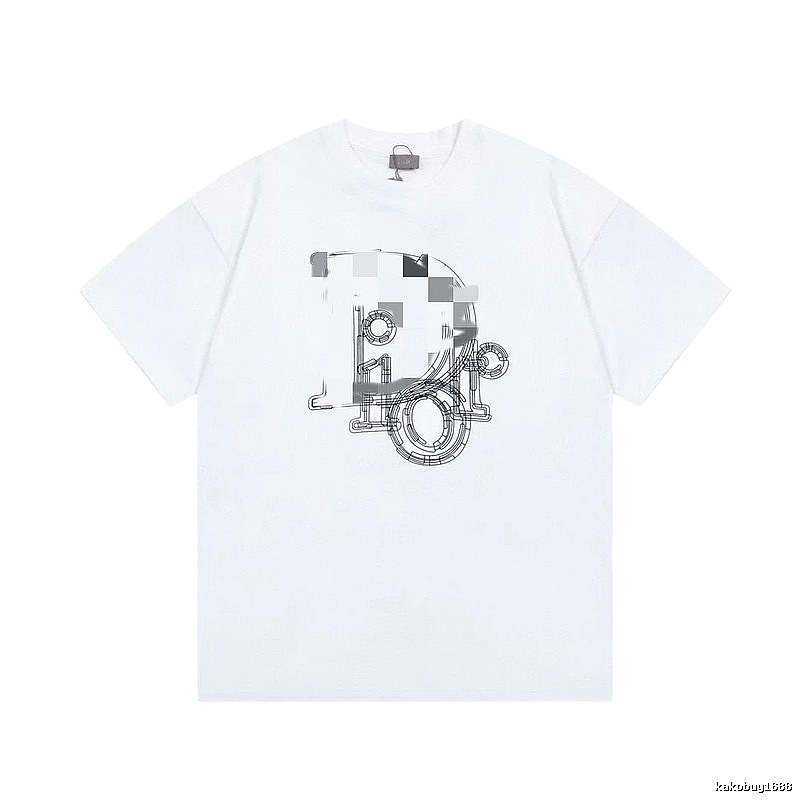 Dior Carriage Collection Minimalist Style White Short-sleeve T-shirt