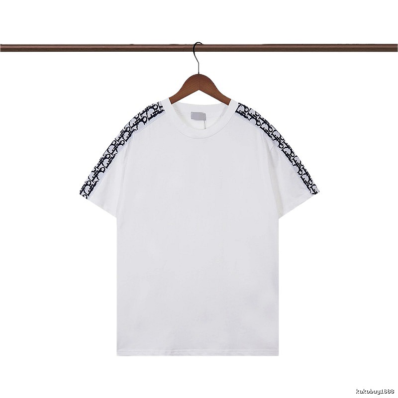 Dior Monogram Logo Tape Casual White T-Shirt