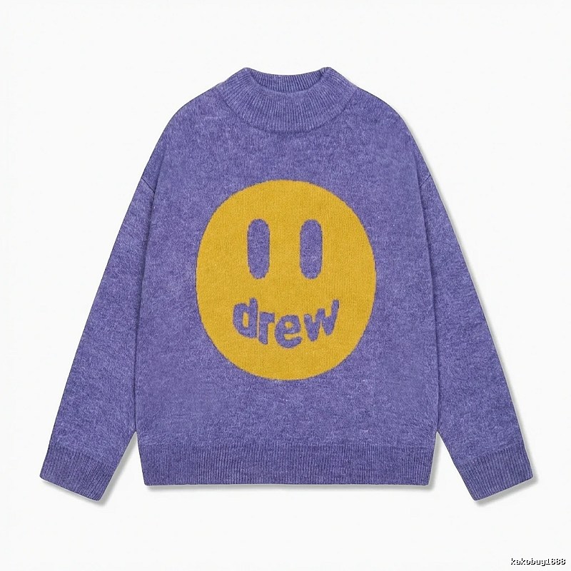 DREW Smiley Purple Sweater