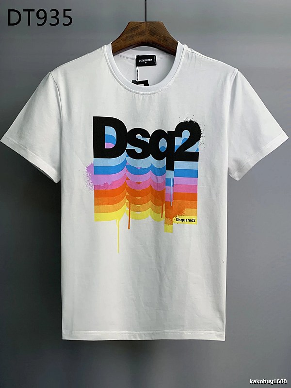 DSQ2 Gradient Print Street Style White T-Shirt