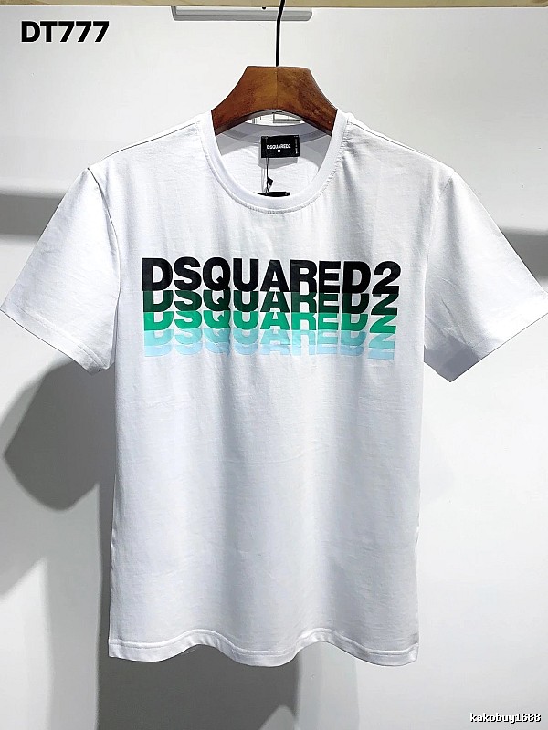 DSQUARED2 Gradient Letter Trendy Brand White T-Shirt