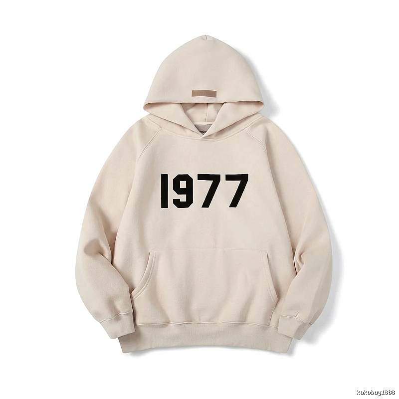 ESSENTIALS 1977 Series Minimalist Style Beige Hoodie