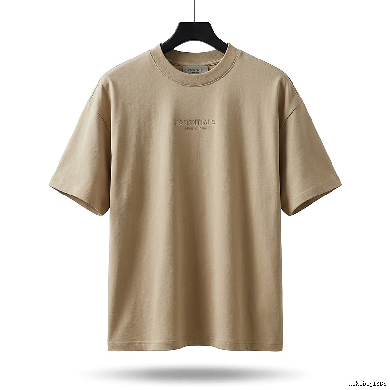 ESSENTIALS Basic Khaki Short Sleeve