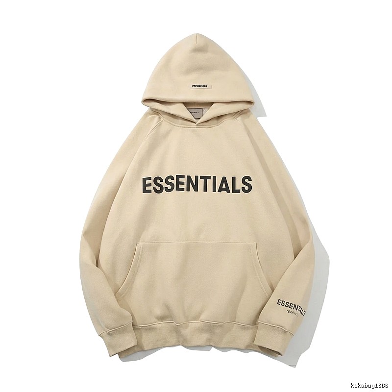 ESSENTIALS minimalist style beige hoodie