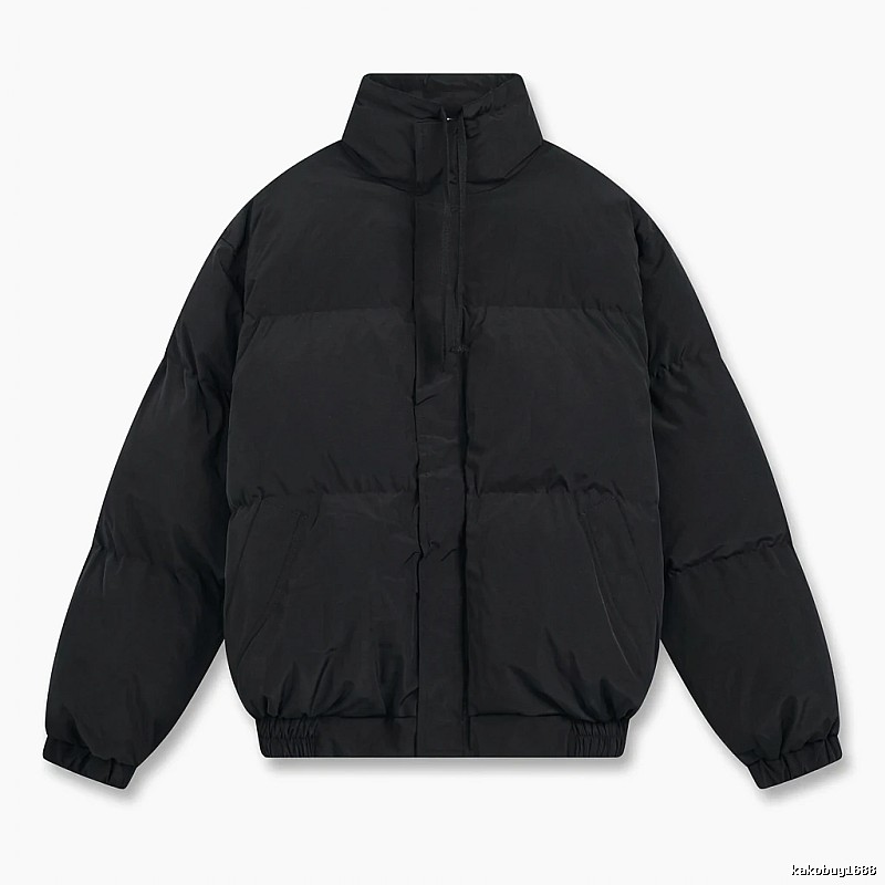 ESSENTIALS minimalist style black cotton-padded jacket