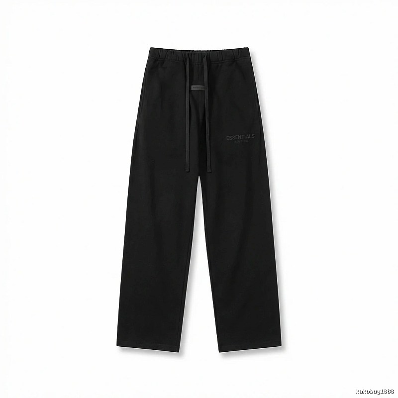 ESSENTIALS minimalist style black long trousers
