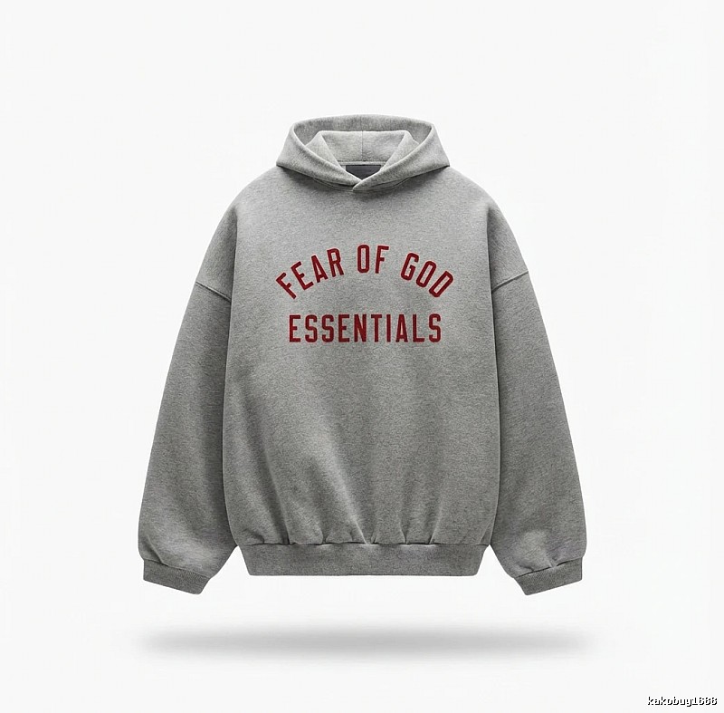 ESSENTIALS minimalist style grey sweatshirt