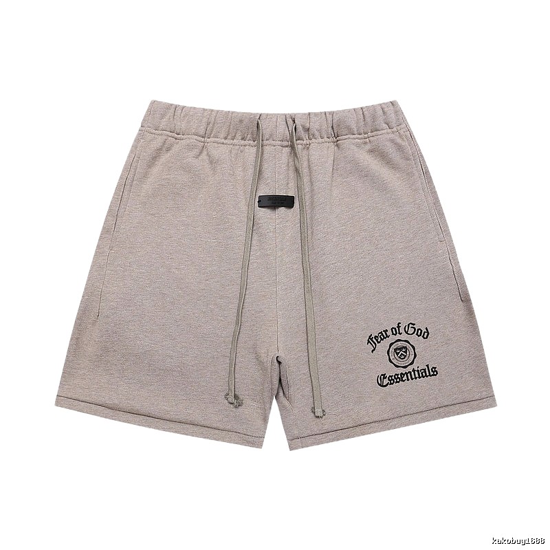 ESSENTIALS minimalist style light gray shorts