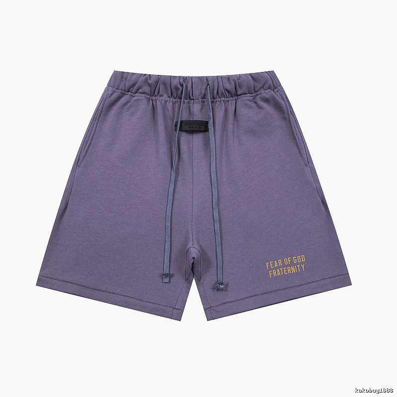 ESSENTIALS minimalist style light purple shorts