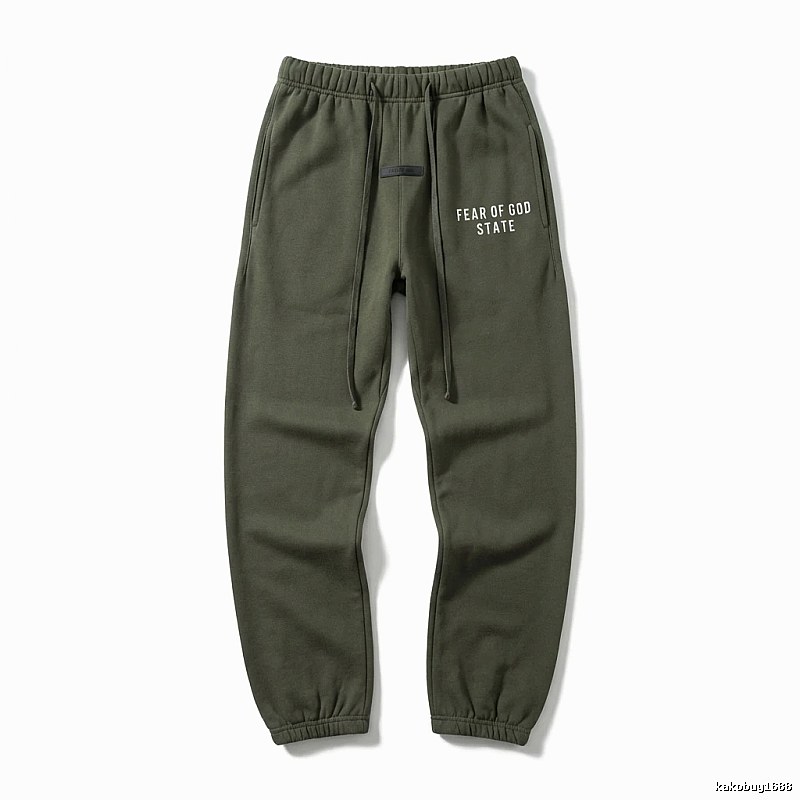 ESSENTIALS Minimalist Style Military Green Sweatpants