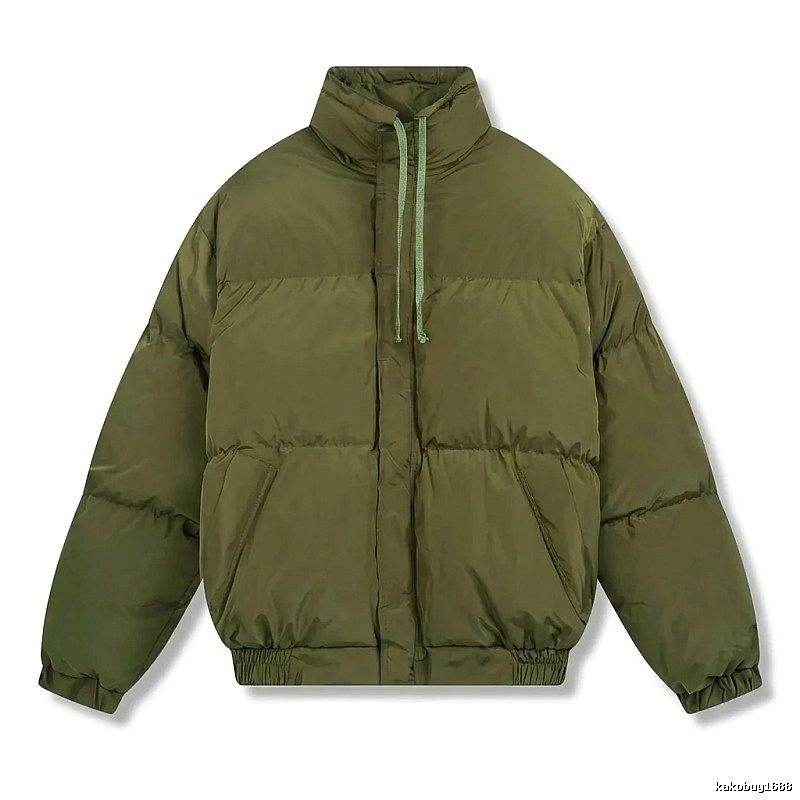 ESSENTIALS Minimalist Style Olive Green Cotton Jacket