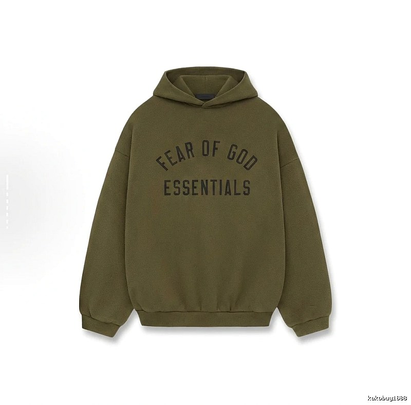 ESSENTIALS minimalist style olive green sweatshirt