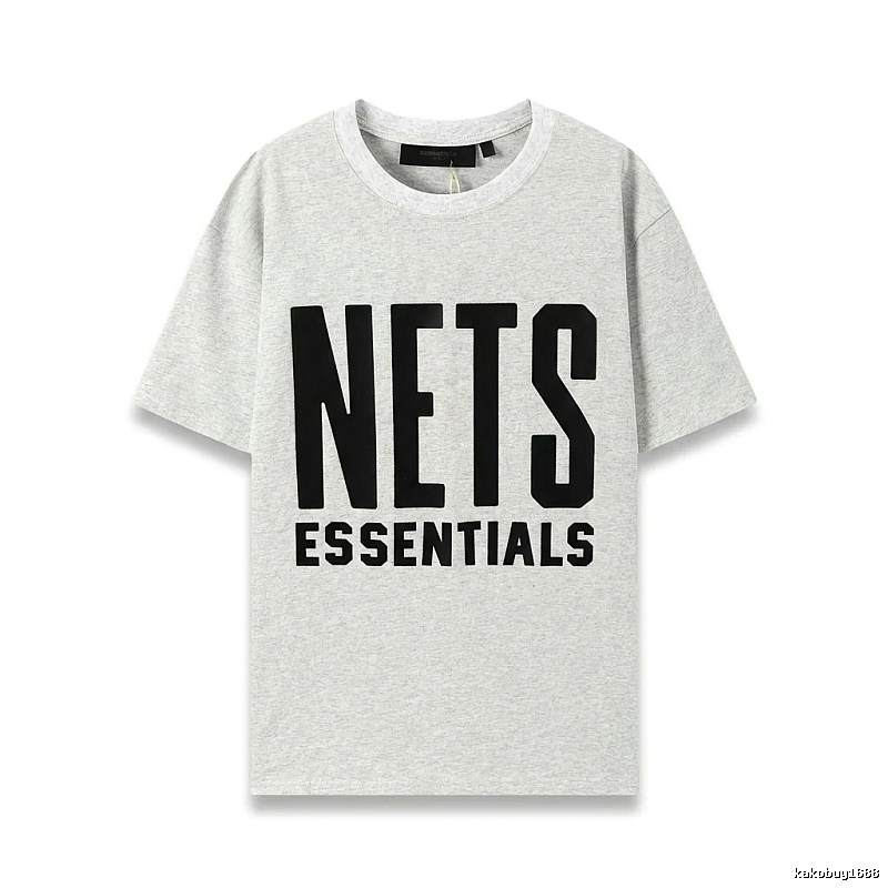 ESSENTIALS Trendy Brand Simple Style Grey T-shirt