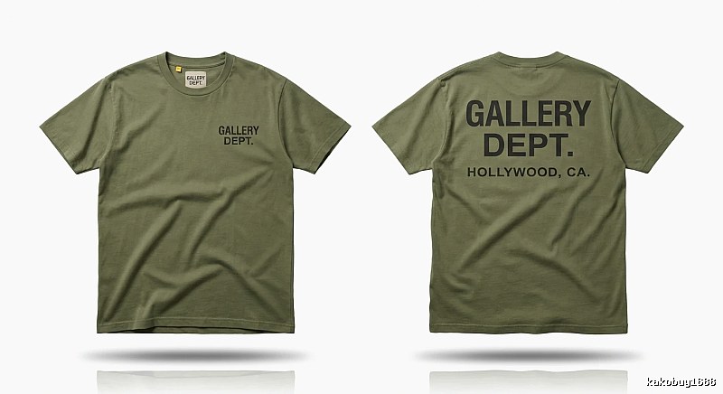 Gallery Dept American Retro Style Green T-shirt