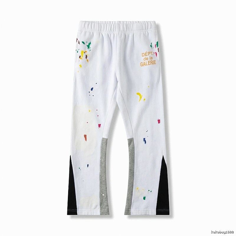 Gallery Dept Graffiti Style White Long Trousers
