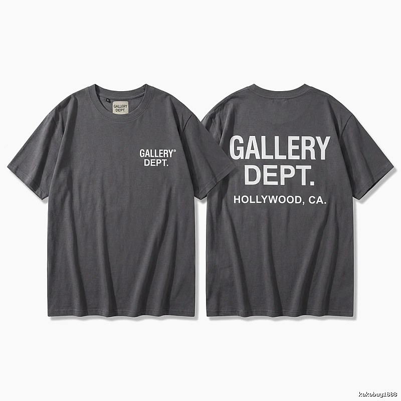Gallery Dept Minimalist Style Dark Grey T-Shirt