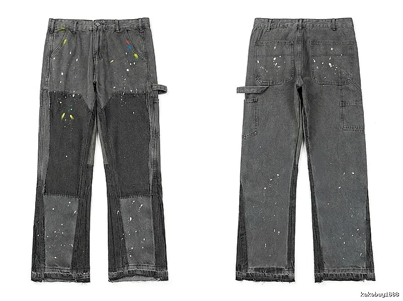 Gallery Dept. Stitched Graffiti Style Grey Pants