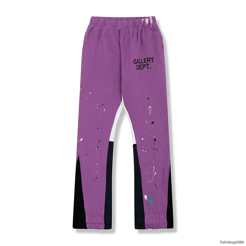 Gallery Dept. Trendy Splashed Ink Purple Sweatpants