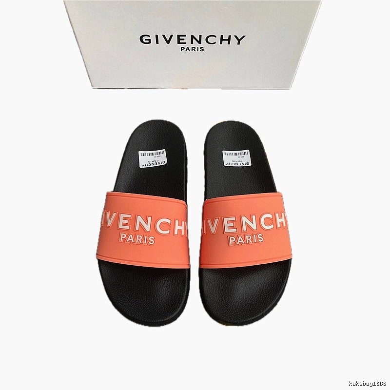 Givenchy PARIS Collection Trendy Orange & Black Slippers