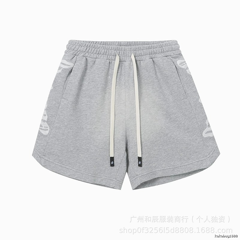 Godspeed Print Street Style Light Gray Casual Shorts
